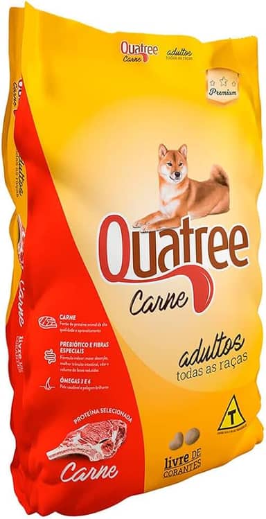Ração Quatree para Cães Adultos Sabor Carne 20kg