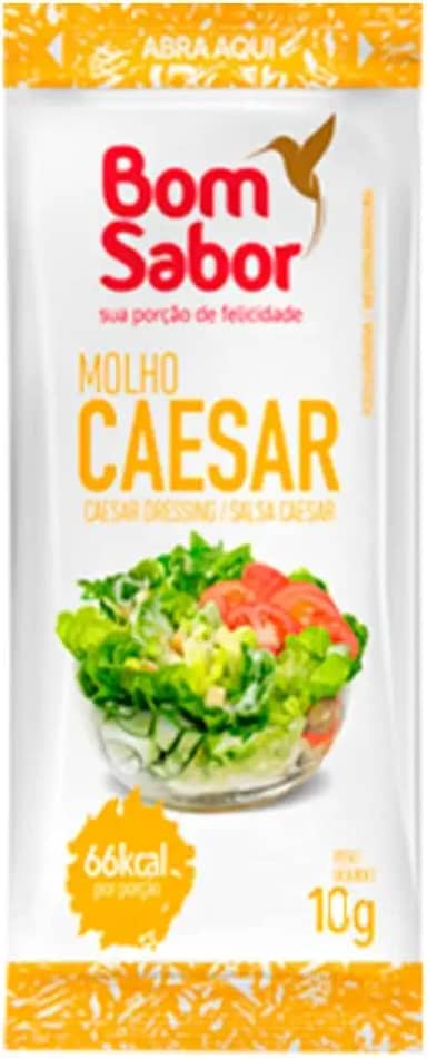 Molho Salada Bom Sabor Caesar 10g Pacote Com 50 Unidades