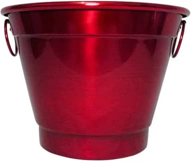 Balde de Gelo e Cerveja Térmico em Alumínio 6,5L Bbq - Vermelho Red