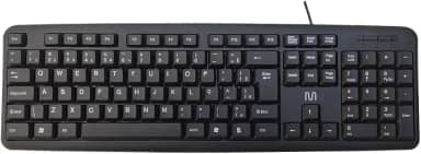 Teclado com Fio Slim Multi USB com Teclas Silenciosas, Design Compacto e Cabo de 1,5m – Preto TC065