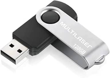 Pen Drive Twist 128GB USB com Leitura até 10MB/s e Gravação até 3MB/s Preto Multi - PD591