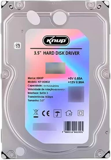 Disco Rígido Interno HD de 500GB, 1TB, 2TB, 4TB Interface SATA 3, 3,5 Polegadas 6GBps PC Câmera DVR (500, GB)