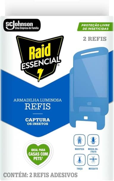 Raid Armadilha Luminosa, 2 Refis Adesivos