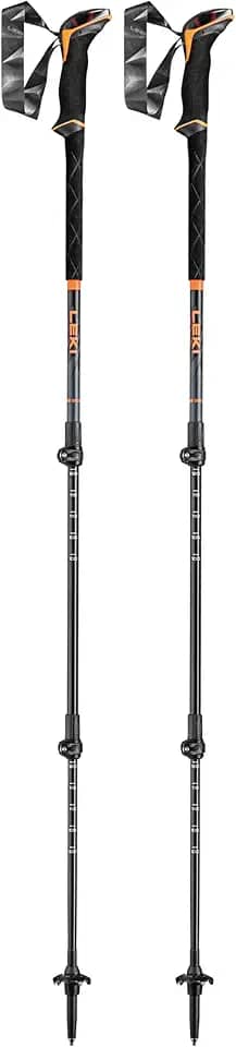 LEKI Bastões de esqui Sherpa Lite de alumínio ajustáveis e leves para esqui e snowboard