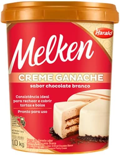 Ganache Chocolate Branco 1kg - Harald
