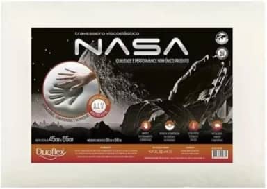 Travesseiro Nasa-X Duoflex Bege Para fronha 45cmx65cm Espuma 100% poliuretano