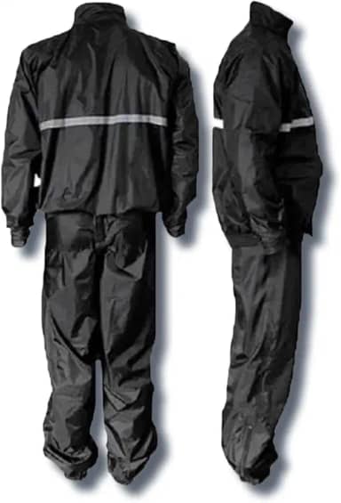 Capa de Chuva Para Motoqueiro Impermeável Preto Capa para Motoboy com Touca Faixa Refletiva e Proteção