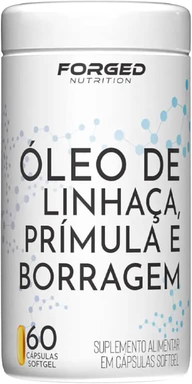 Óleo de Linhaça, Prímula e Borragem 60 Cápsulas – Fonte de Ômegas 3, 6 e 9 – Forged Nutrition