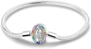 Pulseira de Medalha Nossa Senhora - Joia Religiosa - Delicada e Elegante! Pulseira Feminina - Presente Feminino - Joias para Mulheres