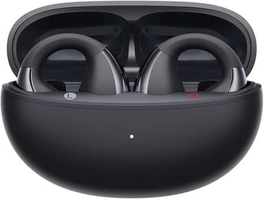 Fones de Ouvido Abertos QCY Crossky C30, Fones Bluetooth 5.4 com Clipe, Conforto Leve, Ajuste Estável, 25 Horas de Reprodução (Preto)