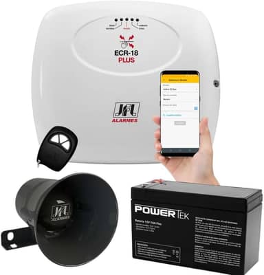 Kit Central de Choque Completa ECR-18 Plus Acesso Smartphone JFL