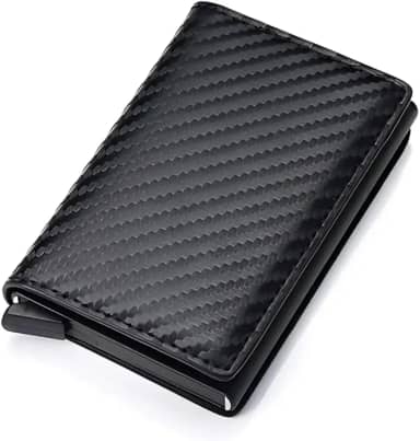 Carteira Slim Antifurto RFID Porta Cartões Masculina em Couro Proteção Contra Clonagem Design Compacto e Minimalista Carteira Fina para Cartões e Dinheiro - NR SHOP