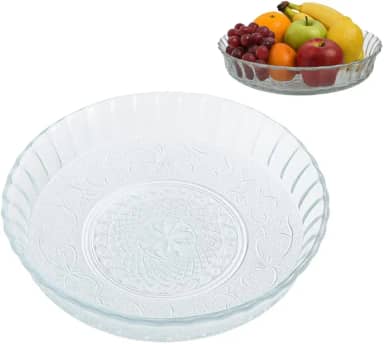 Prato Vidro Centro de Mesa Borda Alta Sobremesa Fruteira