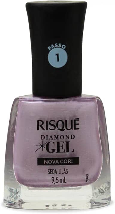 Risqué Esmalte Diamond Gel Seda Lilás Metálico 9,5ml