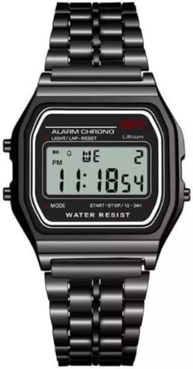Relógio Retro Eletronico Digital Aço Vintage Unisex Elegancia