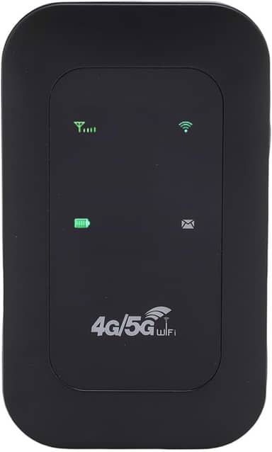 Hotspot móvel WiFi 4G 5G, Hotspot WiFi portátil de alta velocidade de 300 Mbps, 10 dispositivos conectados, Roteador móvel LTE com tela colorida de LED e slot para cartão SIM