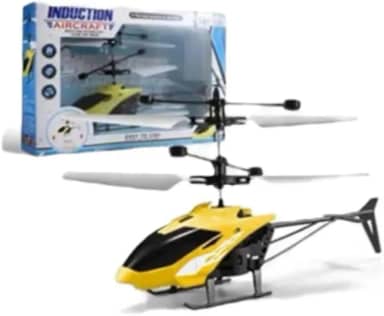Avião Helicóptero Drone Recarregável Usb Sensor De Mão, Brinquedo Infantil. (Amarelo)