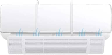 Defletor de Ar Condicionado Split 180º Direcionador de Vento Universal Ajustável Regulável Corta vento Cortina de AR (Ajuste de 56 a 96CM) conforto e bem-estar no seu ambiente não requer furação