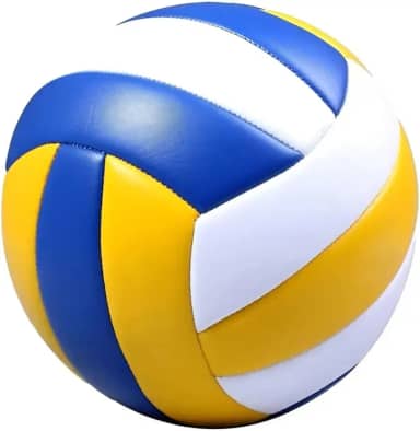Bola de Vôlei Profissional Azul Amarelo e Branco Material Sintético para Treino e Competição