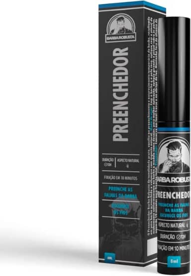 Barba Robusta Preenchedor para Barba Preenche as Falhas da Barba e Escurece os Fios