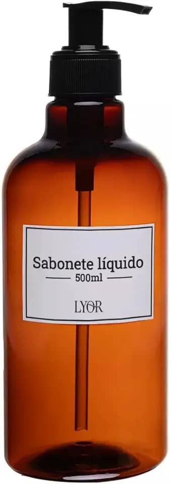 LYOR - Porta Sabonete Líquido de Plástico com Pump Vintage 500ml