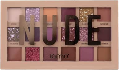 Paleta de Sombras Nude IAMO 18 tonalidade 6 com Glitter