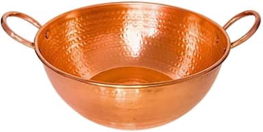 Tacho De Cobre Puro 7 Litros Com Alças de Cobre