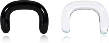 2 peças retentores de septo de vidro 16G 14G 12G 10G 8G 8G retentores de piercing de nariz invisíveis em forma de U com anéis de vedação hipoalergênicos para trabalho, esportes, cirurgia