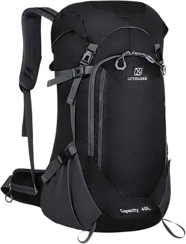 Mochila de Trilha e Viagem 50L Impermeável –com Capa de Chuva, Tecido Respirável 3D, Ergonômica, Resistente e Leve, Ideal para Camping, Montanhismo, Ciclismo e Aventuras ao Ar Livre