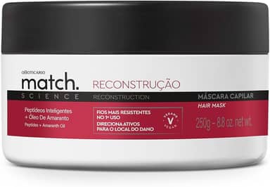 O BOTICARIO MATCH SCIENCE MASCARA CAPILAR RECONSTRUÇÃO 250g
