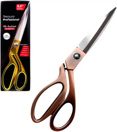 Tesoura Profissional Alfaiate Aço Inox Costura Roupa Tecido Arremate Artesanato 23cm