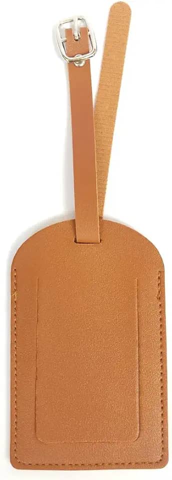 Tag de Mala p/Viagem – Etiqueta de Identificação de Bagagem (Caramelo)