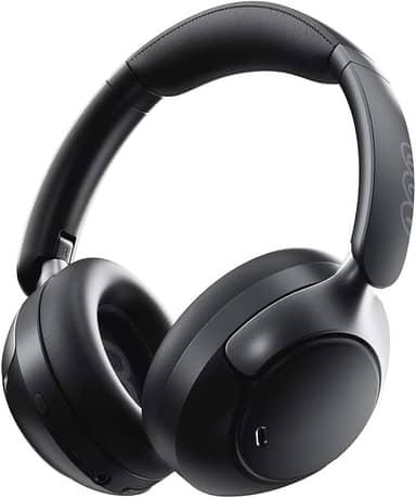 QCY H3 PRO ANC Fone de Ouvido Bluetooth, Headphone ANC Adaptáveis, Cancelamento Ativo de Ruído de 50 dB, Áudio sem fio de Alta Resolução LDAC, 55 Horas de Reprodução, Preto