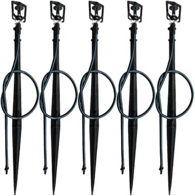 Micro Aspersores Irrigacao Com Haste E Microtubo 10 Unidades Branco