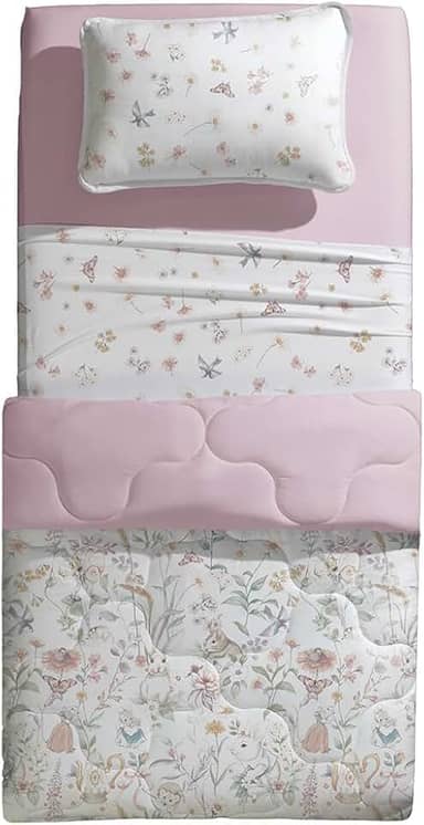 Edredom Mundo Kids Malha antim - Jardim Mágico - Solteiro