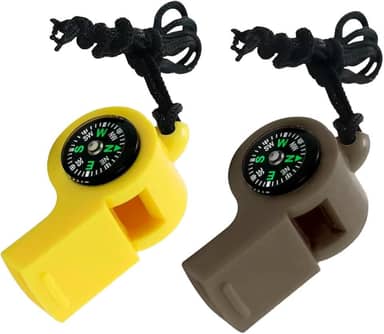 Apito de Emergência com Bússola e Cordão