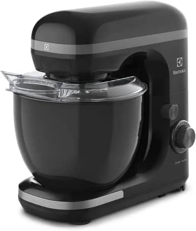 Batedeira planetária Electrolux potente capacidade 5L 750W 12 velocidades função pulsar massa pesada pes antiderrapante EKM30 preto 127v