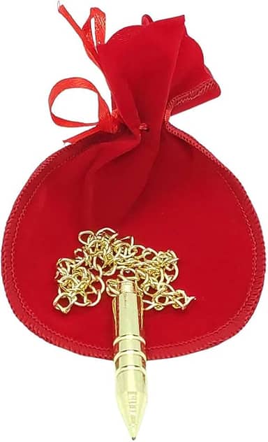 Pêndulo de aço Dourado Radiestesia e Radiônica Obter Respostas