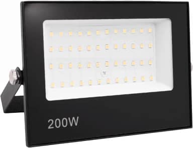 Refletor Led Holofote 200w Ip66 Bivolt Forte Quente 3000k