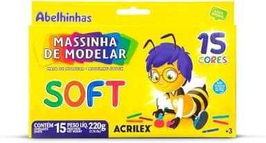 Massinha Soft 15 Cores Acrilex