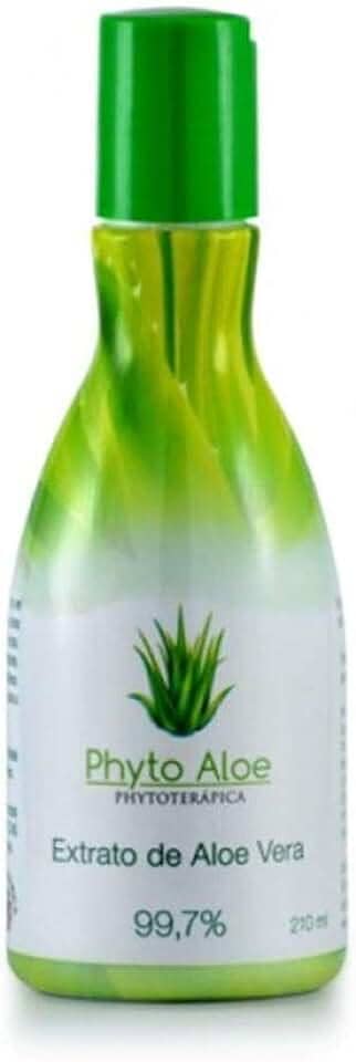 PHYTOTERAPICA - Extrato de Aloe Vera - Babosa - É excelente para pele, cabelo e corpo, age como hidratante, emoliente, refrescante, dá brilho aos cabelos, nutre e fortalece - 210ml