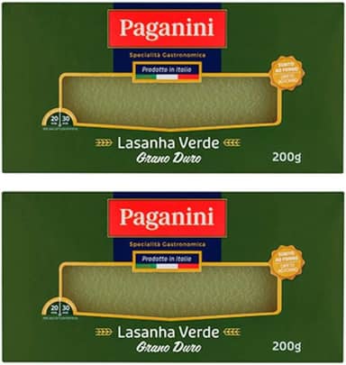 Kit 2X: Massa para Lasanha Verde Paganini 200g