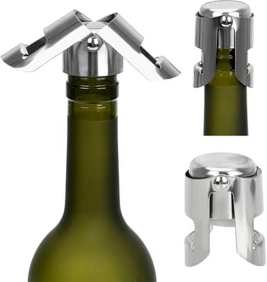 Tampa Pressão a Vacuo Rolha em Inox Para Garrafa Champagne Vinho Premium