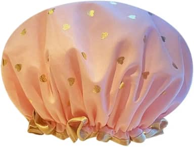 Touca de banho de camada dupla Moda Amor Coração