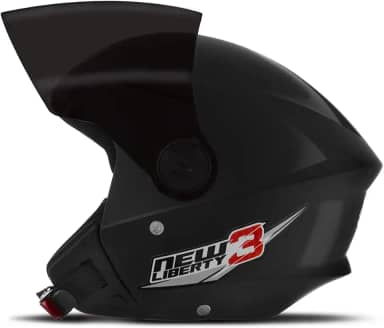 CAPACETE ABERTO PRO TORK NEW LIBERTY 3 SOLID PRETO TAM. 58 VIS. FUMÊ