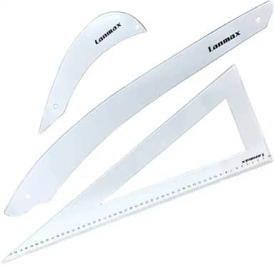 Kit De Réguas Para Modelagem Corte E Costura - [LM-KIT MODELAGEM]