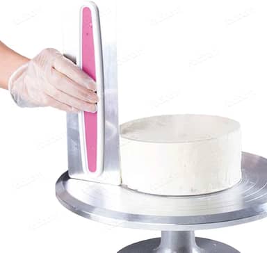 DANTAS ART P/ PRESENTES Espátula Alisadora de Aço Inoxidável e Plástico Reforçado para Confeitaria e Alisamento de Massas