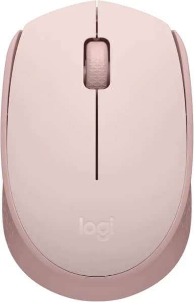 Mouse sem fio Logitech M170 com Design Ambidestro Compacto, Conexão USB e Pilha Inclusa - Rosa