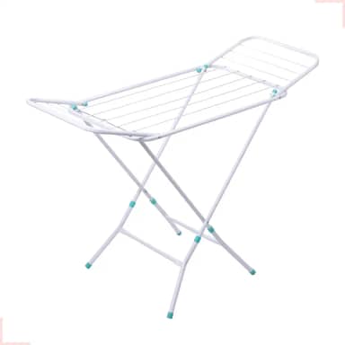 Varal Portátil De Chão Com Abas Dobráveis Não Enferruja (Branco)