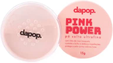 Pó Solto Para Maquiagem Pink Powder Com Rosa Mosqueta - Dapop